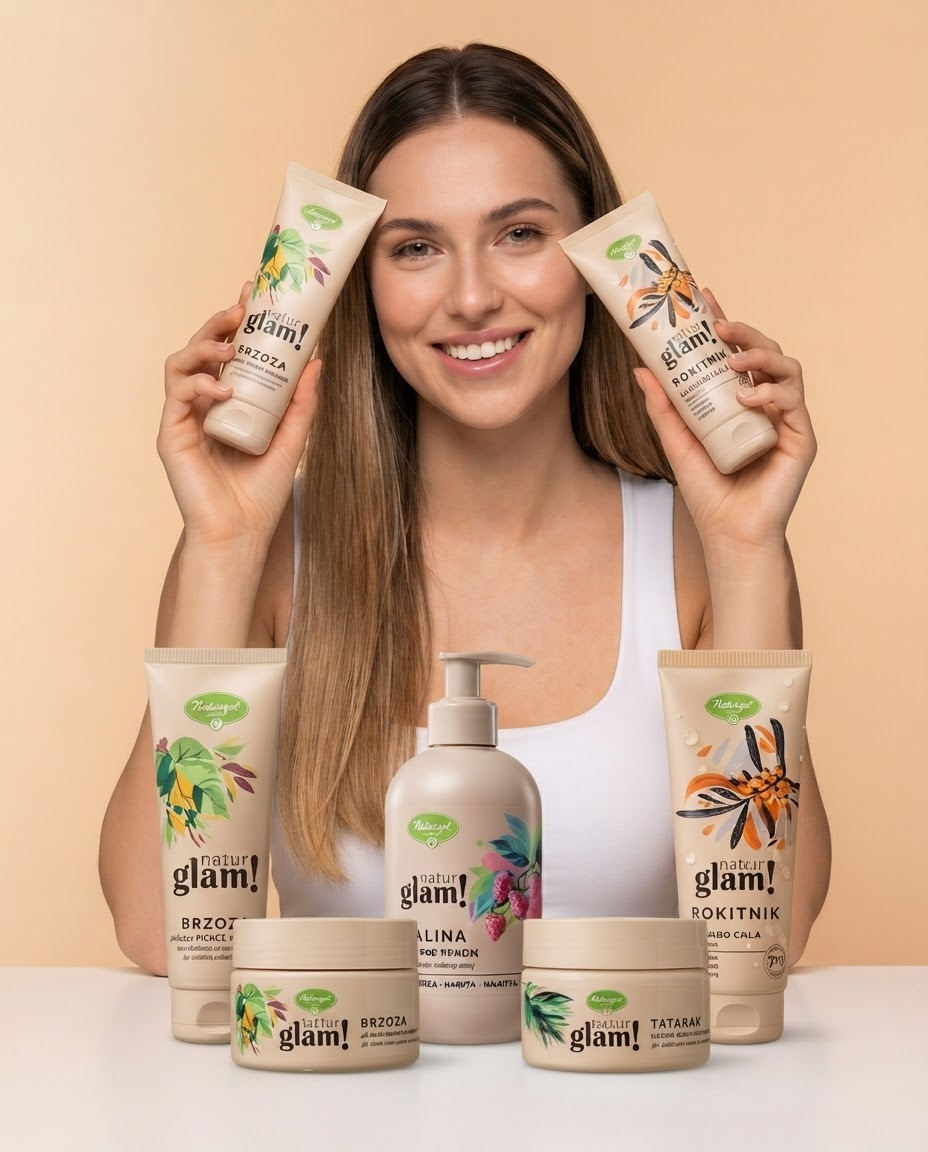 NaturGlam! – modelka s prírodnou kozmetikou BRZOZA, ROKITNIK, MALINA, TATARAK